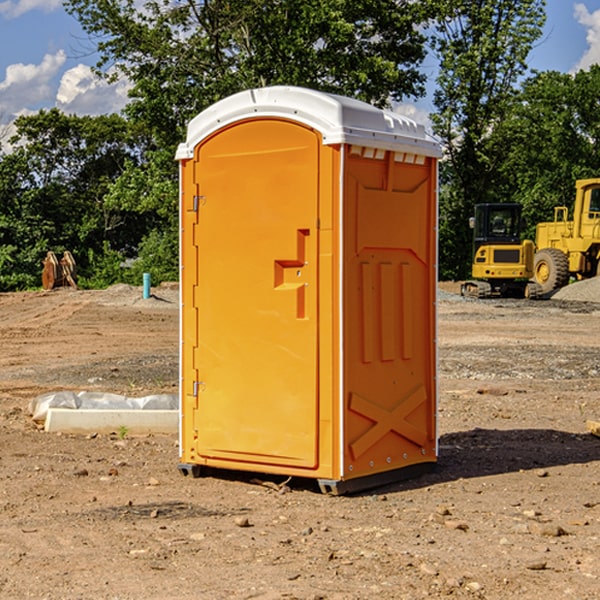 how often are the portable restrooms cleaned and serviced during a rental period in West Charleston VT